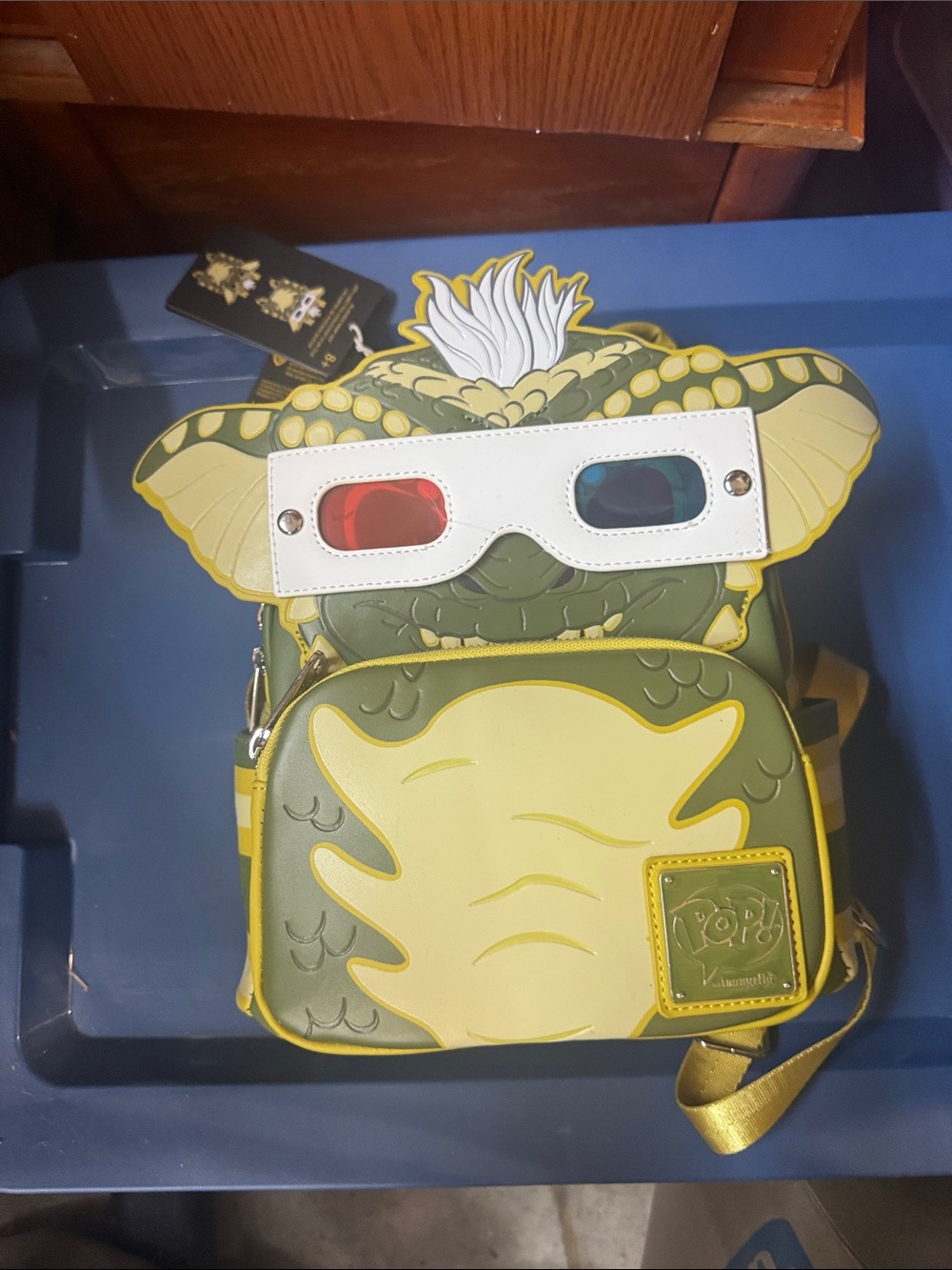 Funko Green and Yellow Creature Mini Backpack with 3D Mask